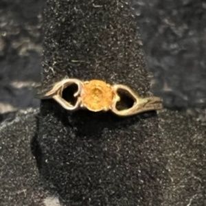 10K YELLOW GOLD CITRINE RING SIZE 6, DAUGHTER GIFT